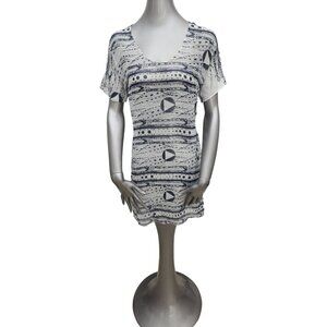 Vena Cava Sheer Silk Cover Dress Shortsleeve Back Tie 0